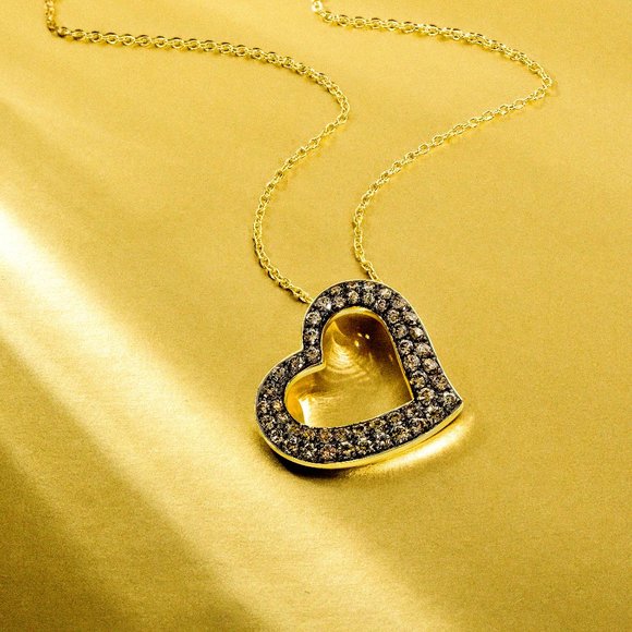 Levian Jewelry - Le Vian Chocolatier Pendant featuring Chocolate Diamonds set in 14K Honey Gold